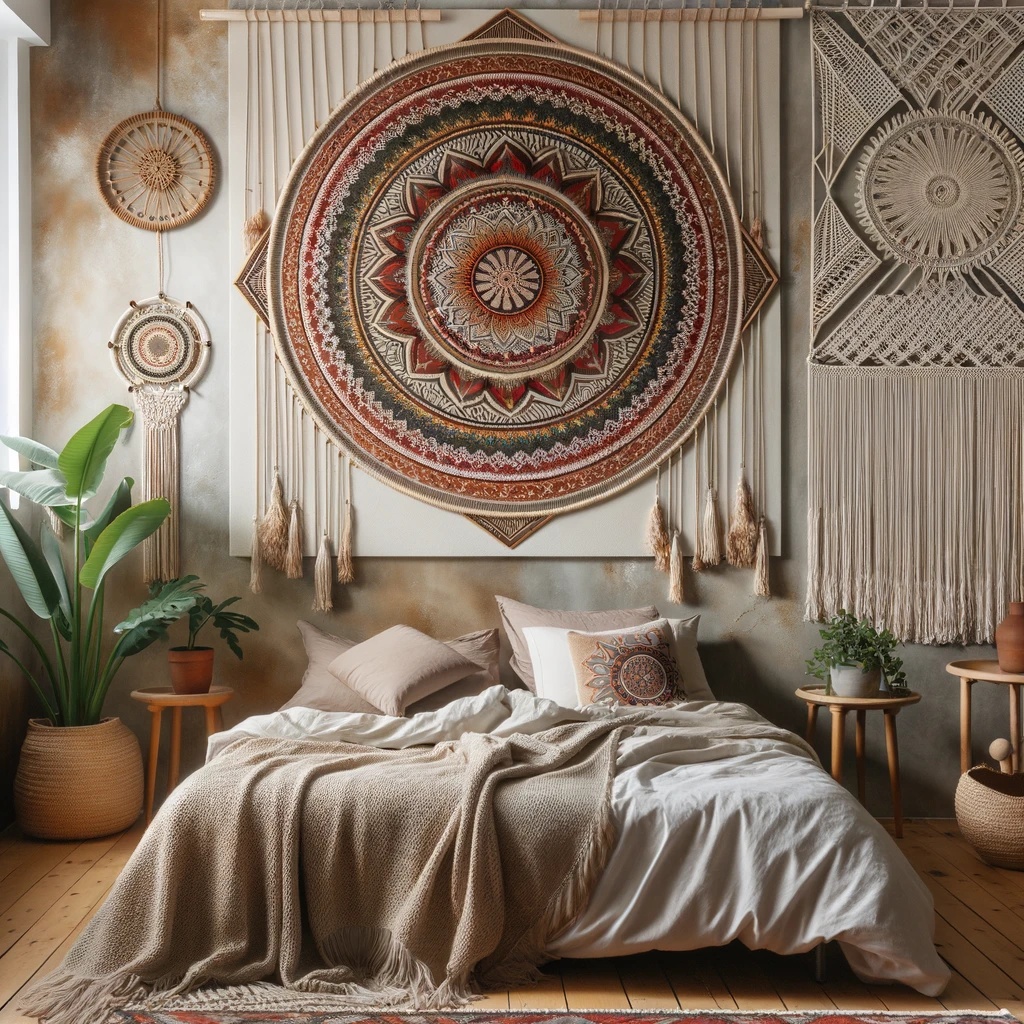 Tapestry is a great idea for boho chic room