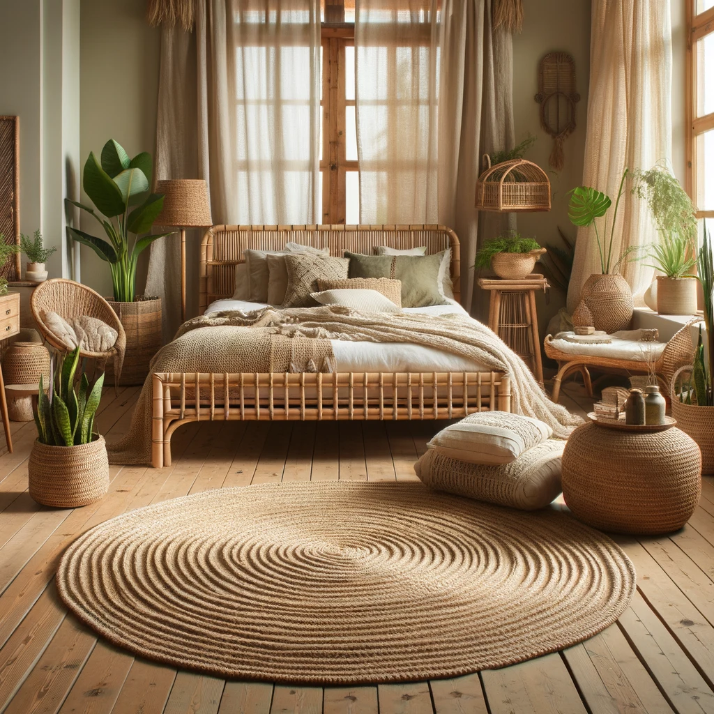 including natural elements is a great idea for boho chic room decorations