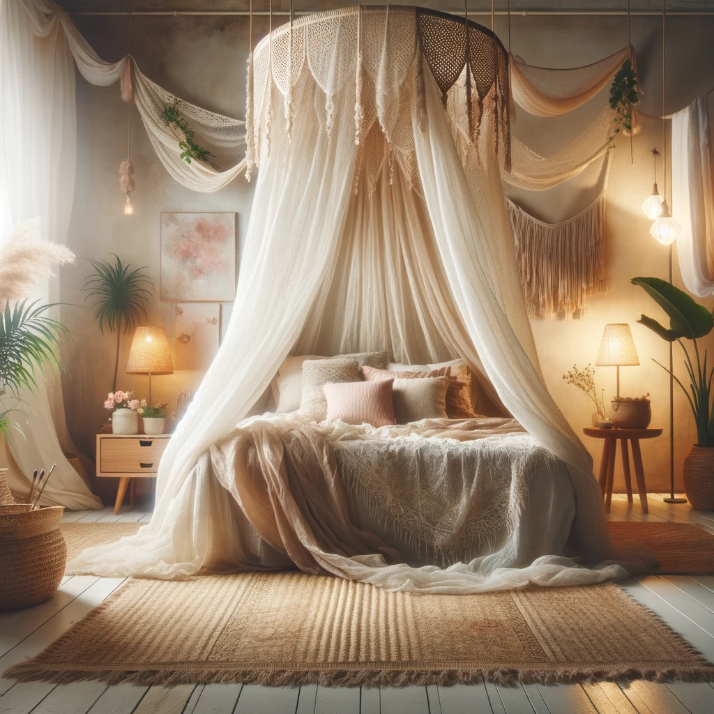 Canopy beds are another subject when discussing boho room ideas